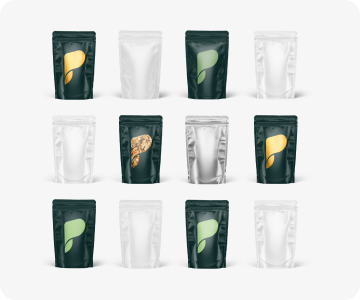 Pouches made from different materials