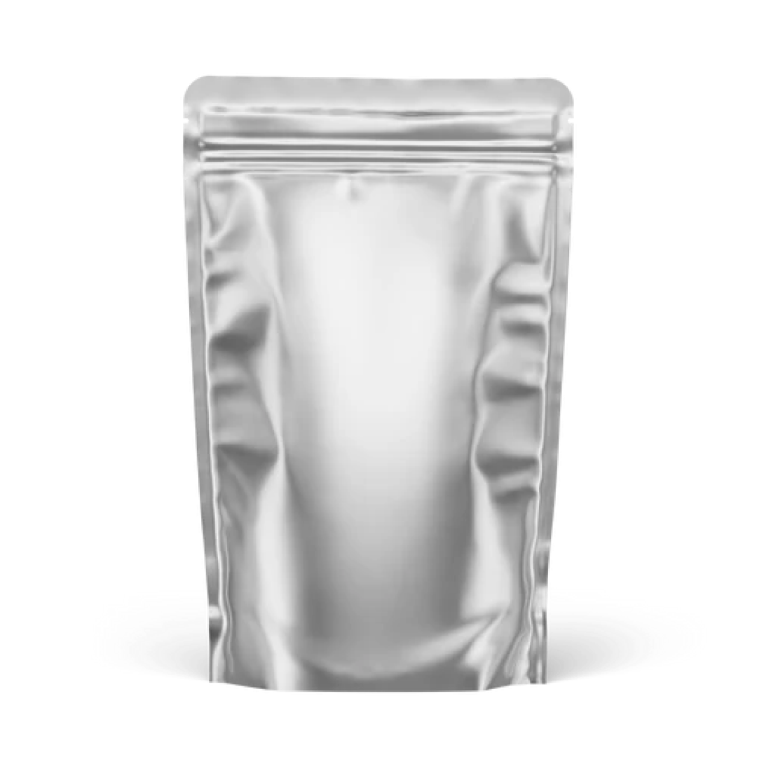 Pouch PET/PE film metallic