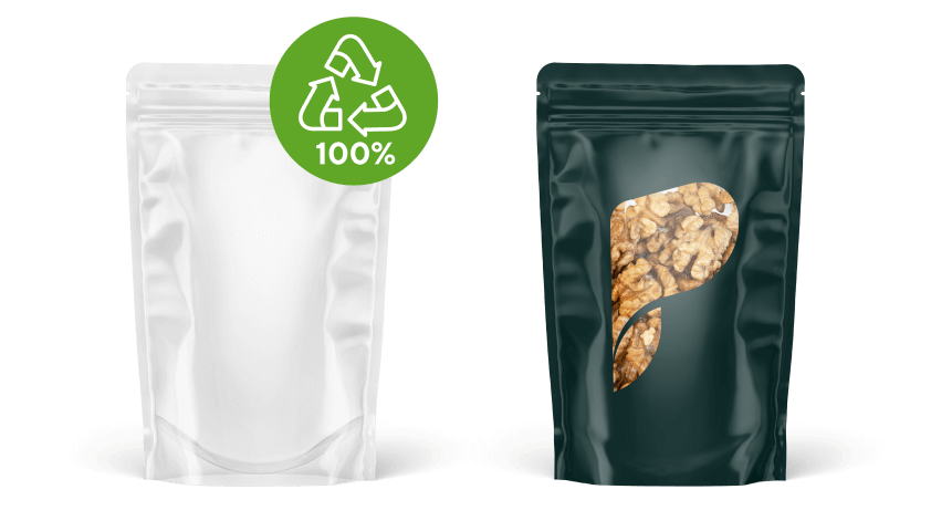 Pouches PP film transparent fully recyclable
