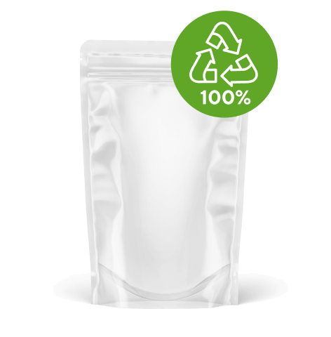 Pouch PP film transparent fully recycable
