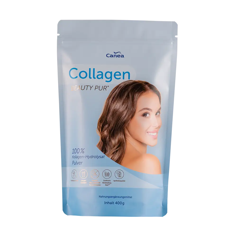 Collagen powder packaging custom printed pouch for supplement and wellness products